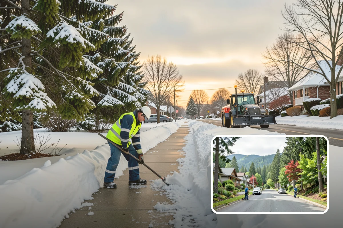 REO Property Snow Removal in Darrington, Snohomish County, WA - Meets lender and preservation-company clearing requirements