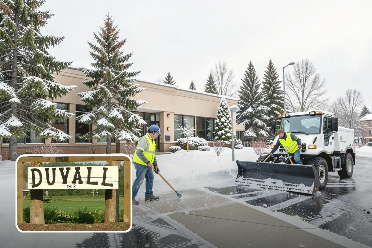 REO Property Snow Removal in Duvall, King County, WA - Meets lender and preservation-company clearing requirements