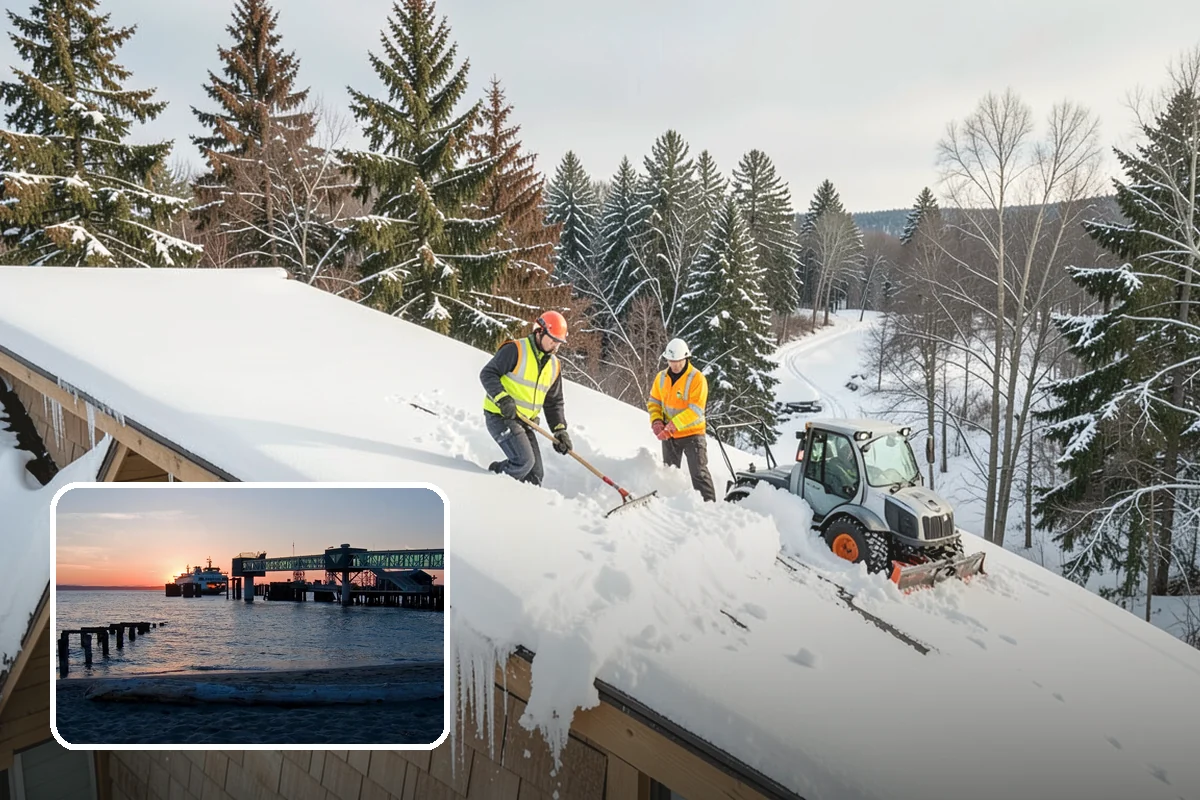 REO Property Snow Removal in Edmonds, Snohomish County, WA - Meets lender and preservation-company clearing requirements