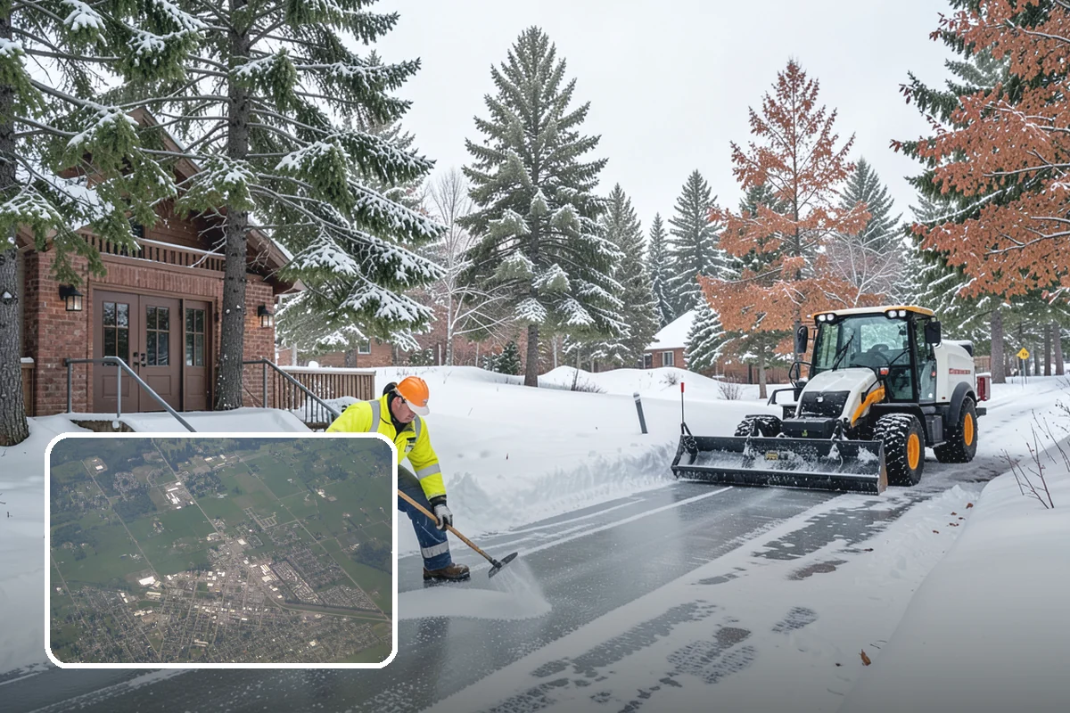 REO Property Snow Removal in Enumclaw, King County, WA - Meets lender and preservation-company clearing requirements