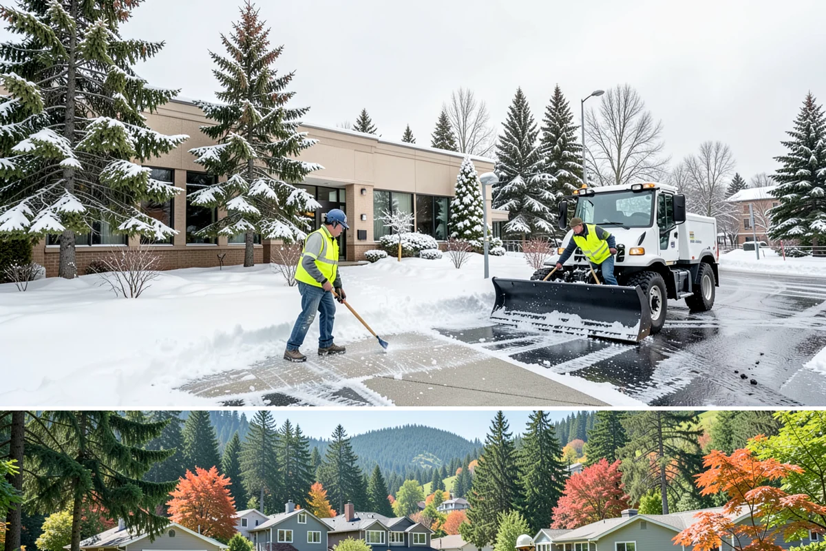 REO Property Snow Removal in Fircrest, Pierce County, WA - Contract portfolio coverage ahead of the winter season so every REO asset is protected from the first snowfall through spring...
