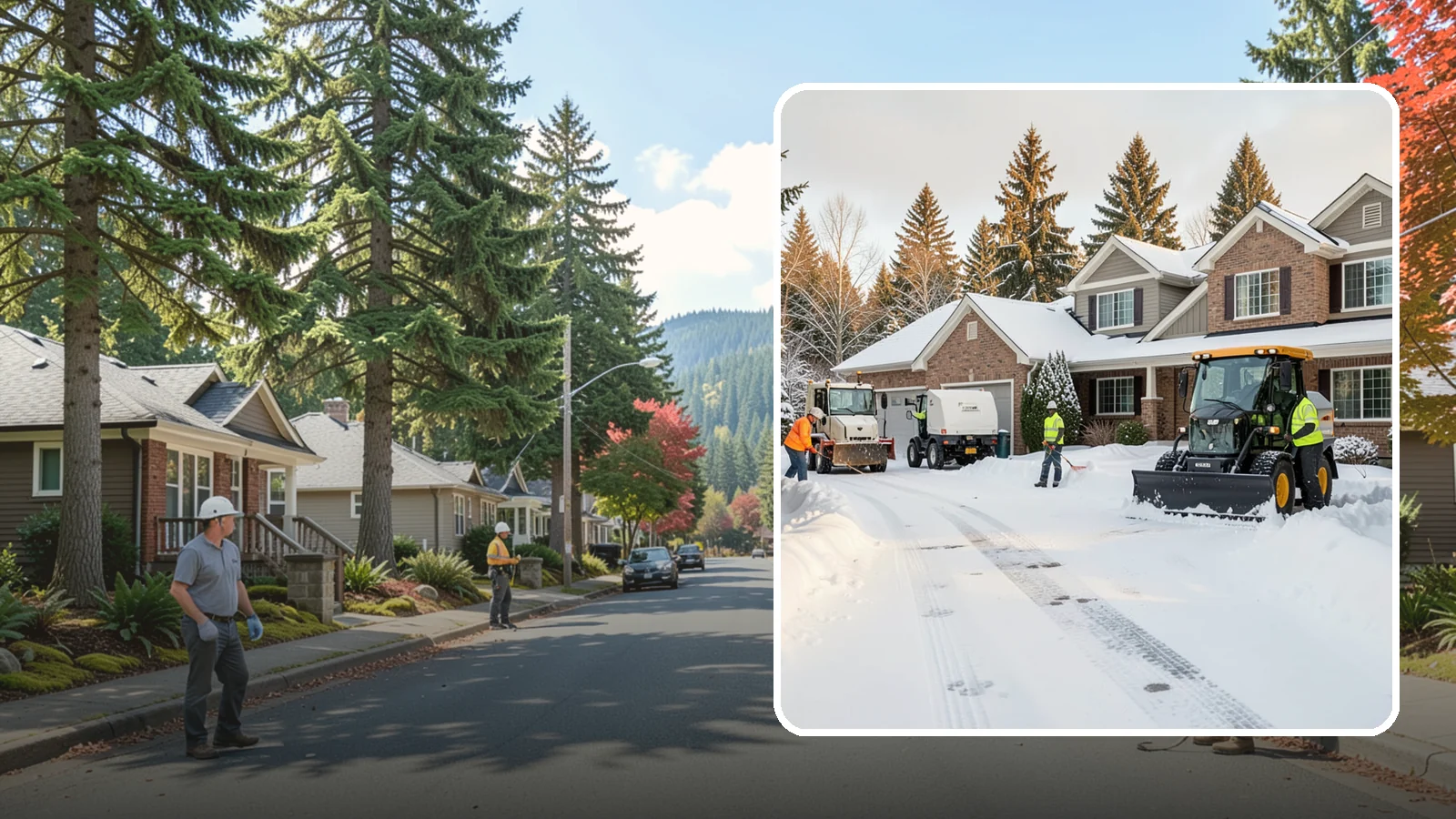REO Property Snow Removal in Hunts Point, King County, WA - We provide documented snow and ice clearing for bank-owned and REO properties across Western Washington to keep them compliant...