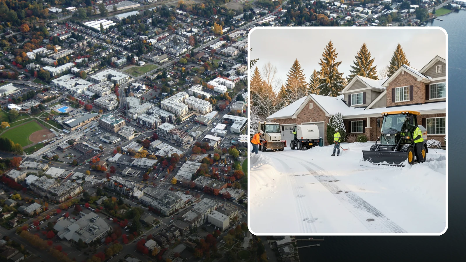 REO Property Snow Removal in Kirkland, King County, WA - We provide documented snow and ice clearing for bank-owned and REO properties across Western Washington to keep them compliant...