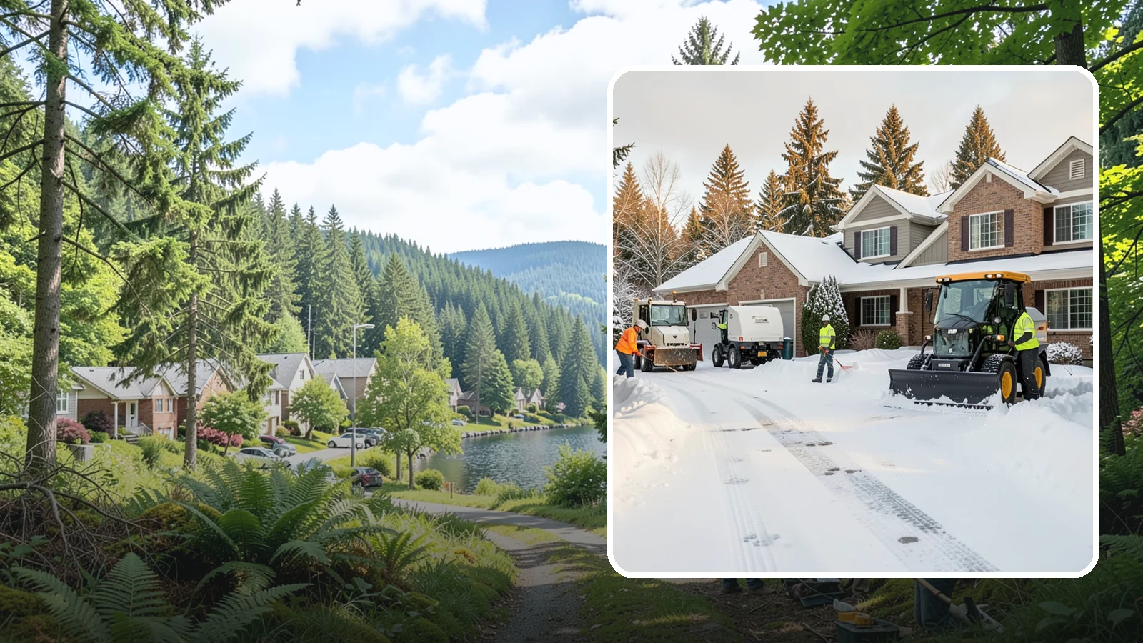 REO Property Snow Removal in Lake Forest Park, King County, WA - We provide documented snow and ice clearing for bank-owned and REO properties across Western Washington to keep them compliant...