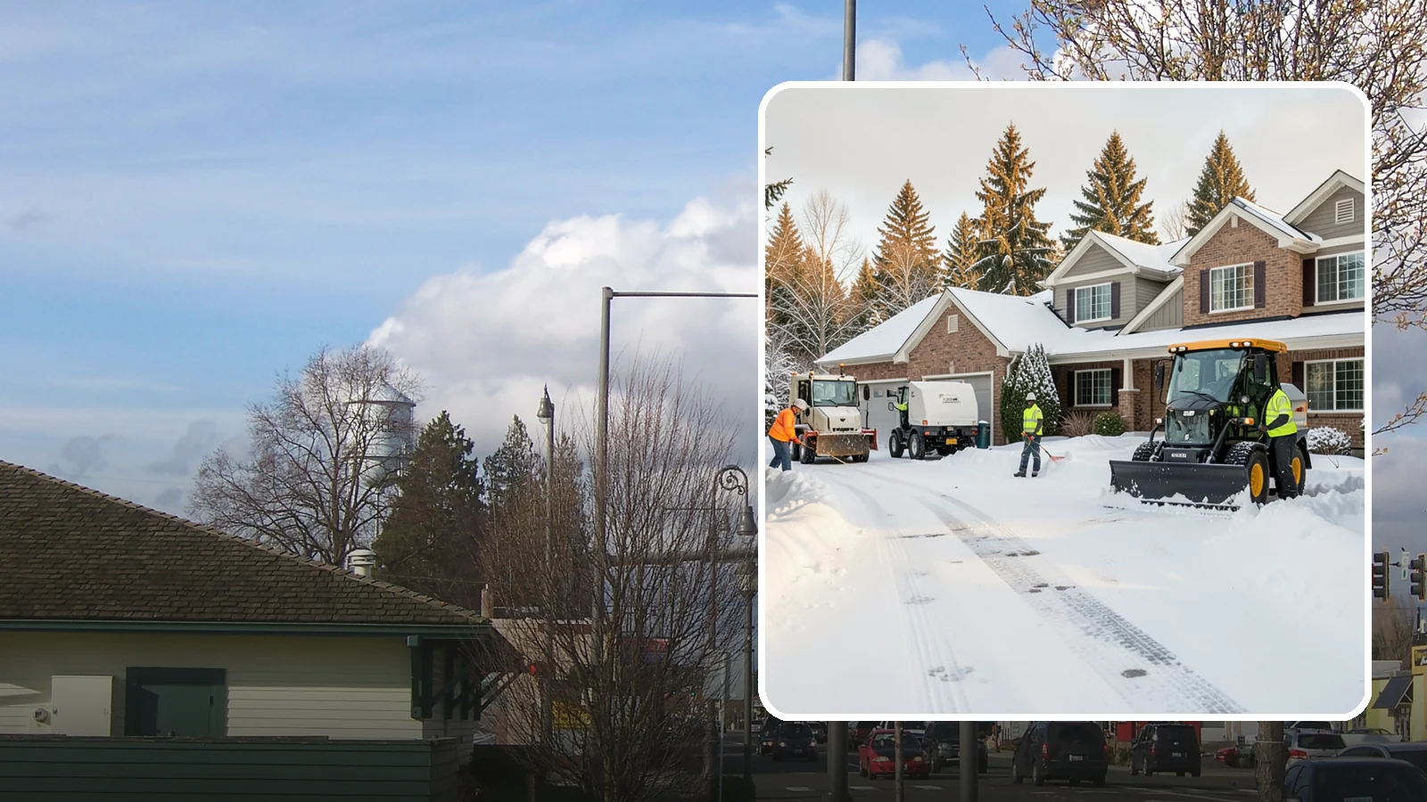 REO Property Snow Removal in Marysville, Snohomish County, WA - We provide documented snow and ice clearing for bank-owned and REO properties across Western Washington to keep them compliant...