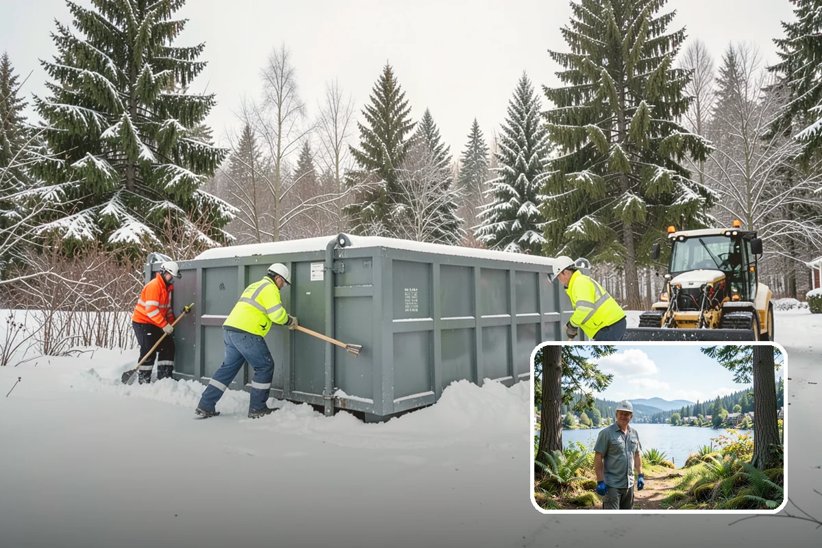 REO Property Snow Removal in Milton, King County, WA - Meets lender and preservation-company clearing requirements