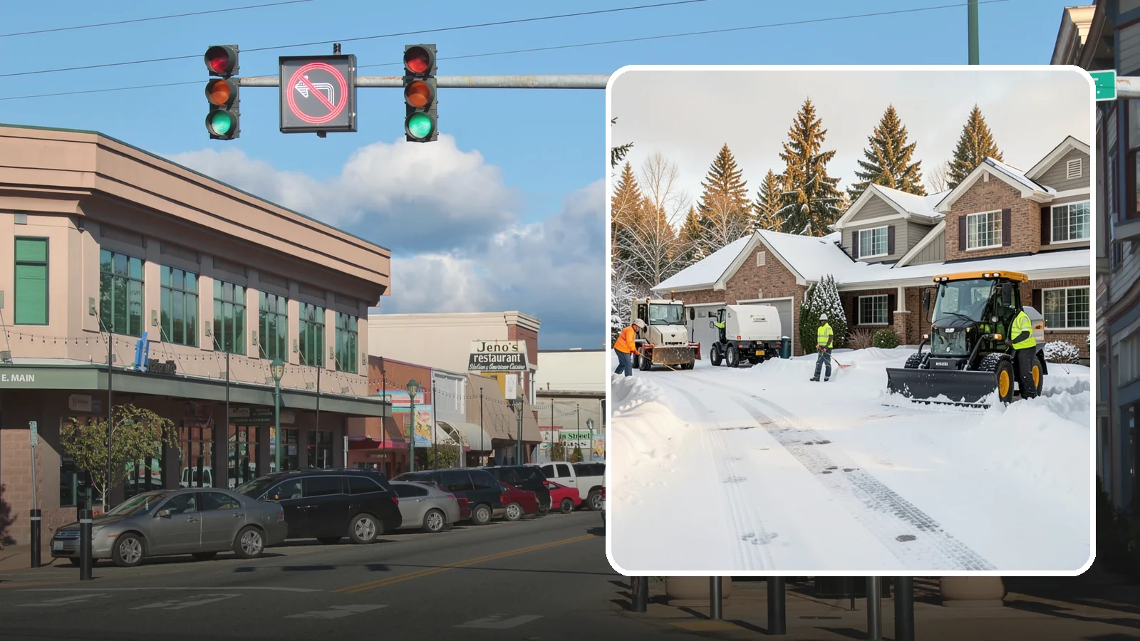 REO Property Snow Removal in Monroe, Snohomish County, WA - We provide documented snow and ice clearing for bank-owned and REO properties across Western Washington to keep them compliant...