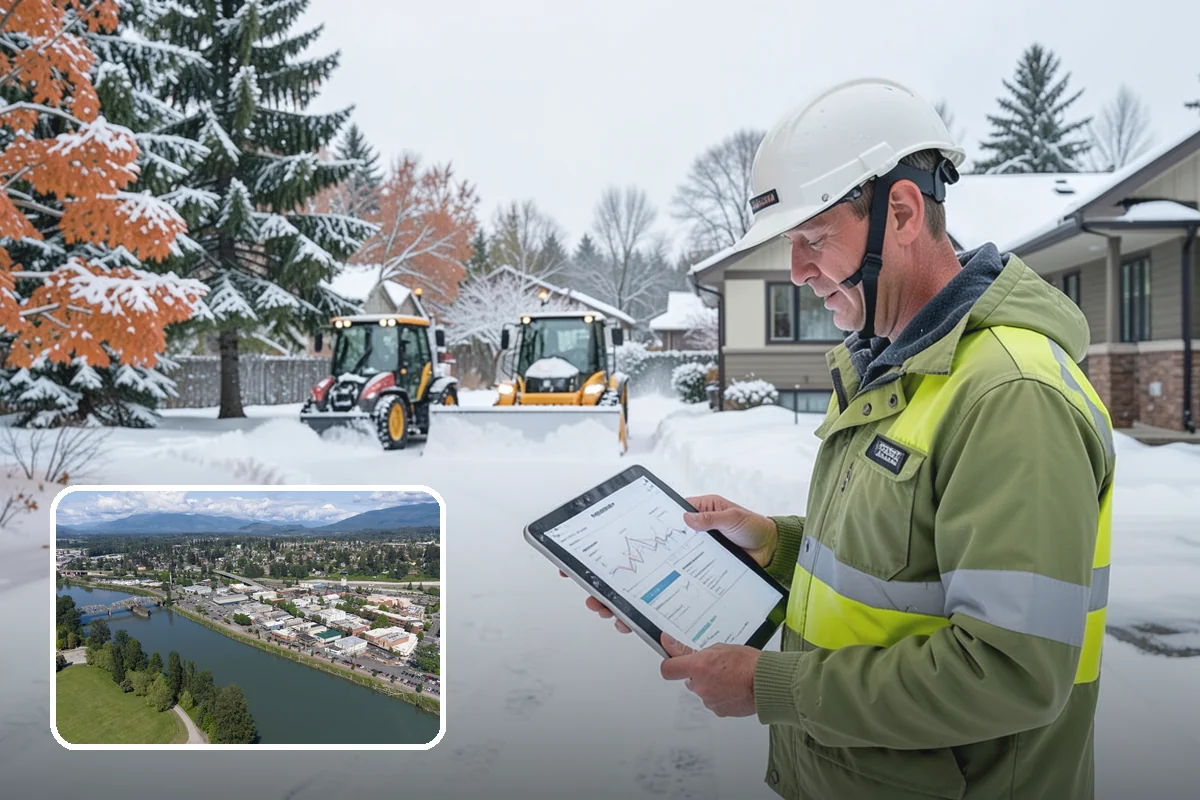 REO Property Snow Removal in Mount Vernon, Skagit County, WA - Meets lender and preservation-company clearing requirements