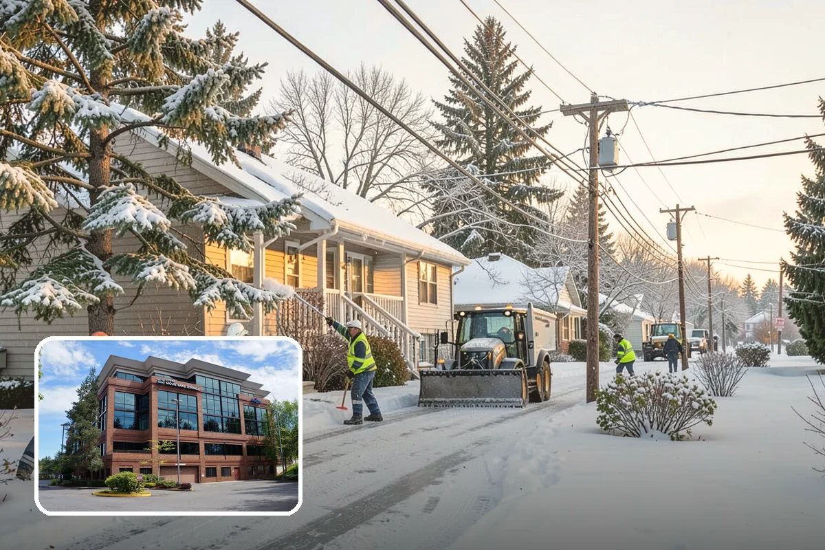 REO Property Snow Removal in Mountlake Terrace, Snohomish County, WA - Meets lender and preservation-company clearing requirements