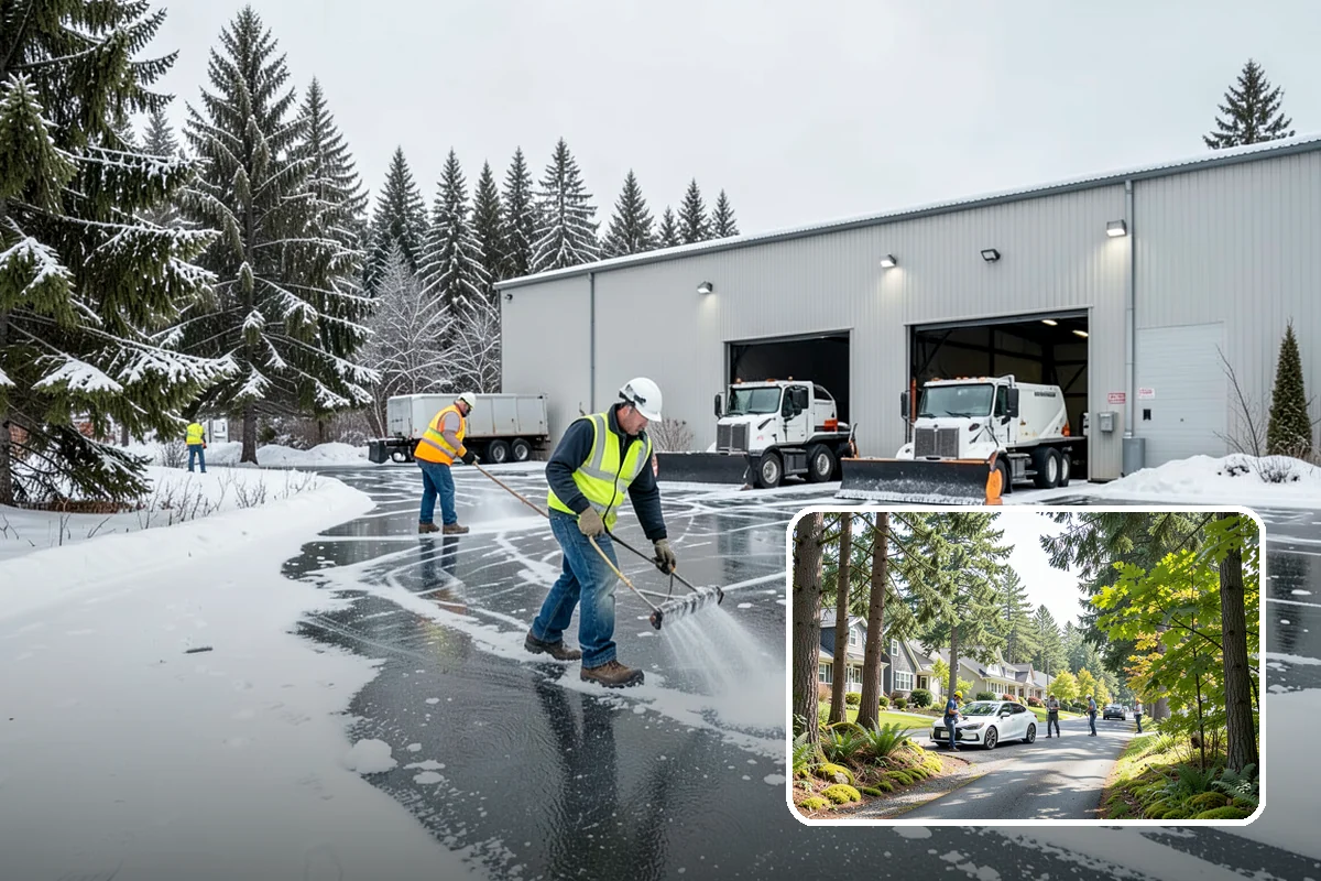 REO Property Snow Removal in Normandy Park, King County, WA - Meets lender and preservation-company clearing requirements