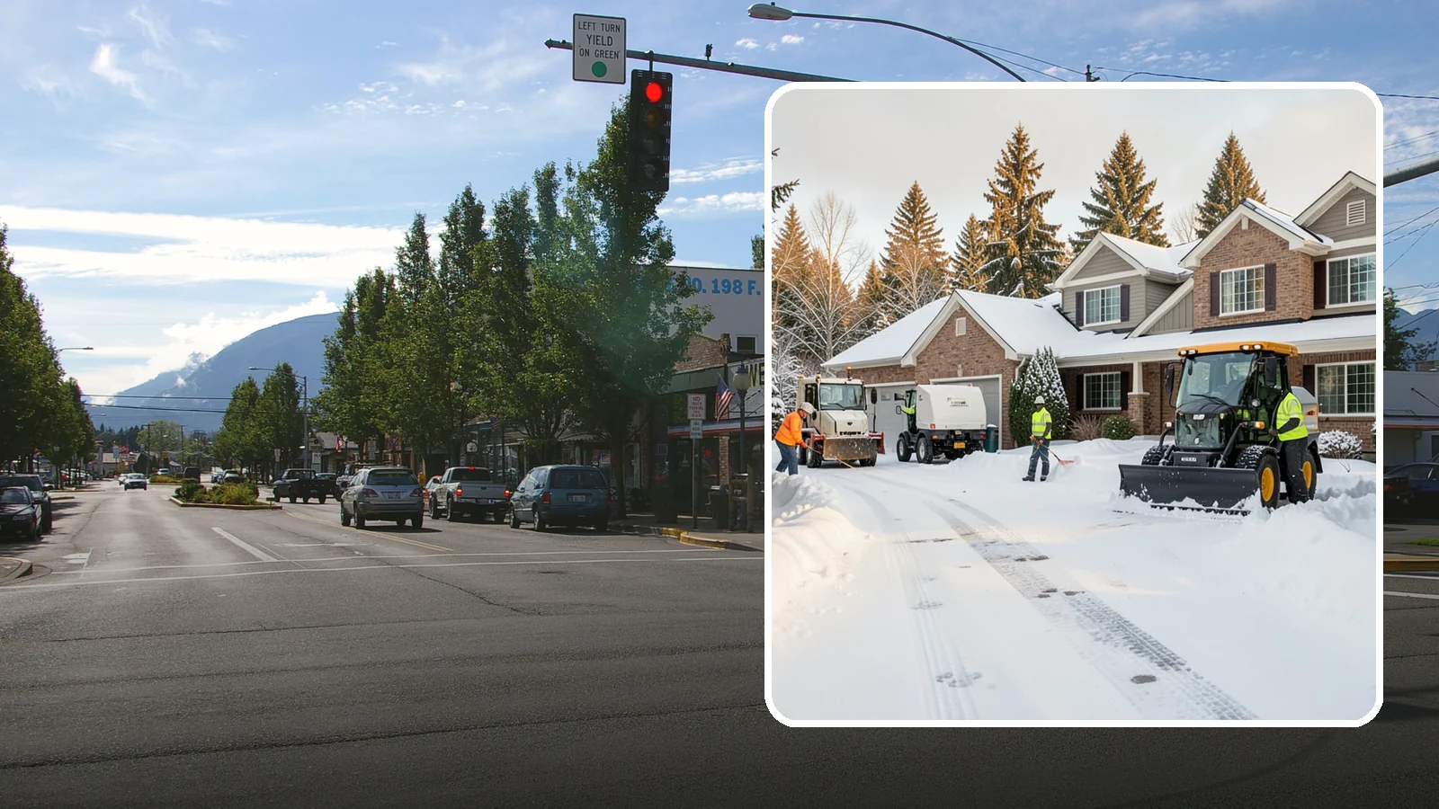 REO Property Snow Removal in North Bend, King County, WA - We provide documented snow and ice clearing for bank-owned and REO properties across Western Washington to keep them compliant...