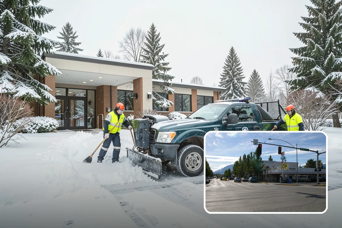 REO Property Snow Removal in North Bend, King County, WA - Meets lender and preservation-company clearing requirements