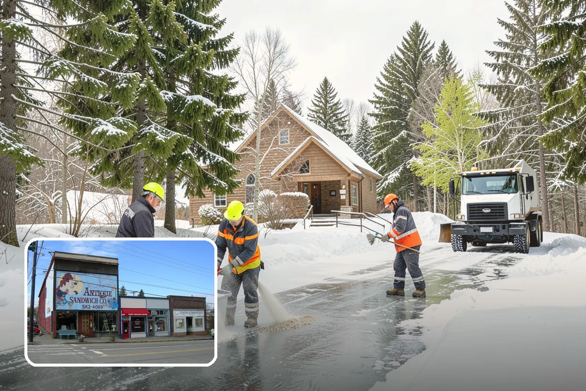 REO Property Snow Removal in Ruston, Pierce County, WA - Meets lender and preservation-company clearing requirements