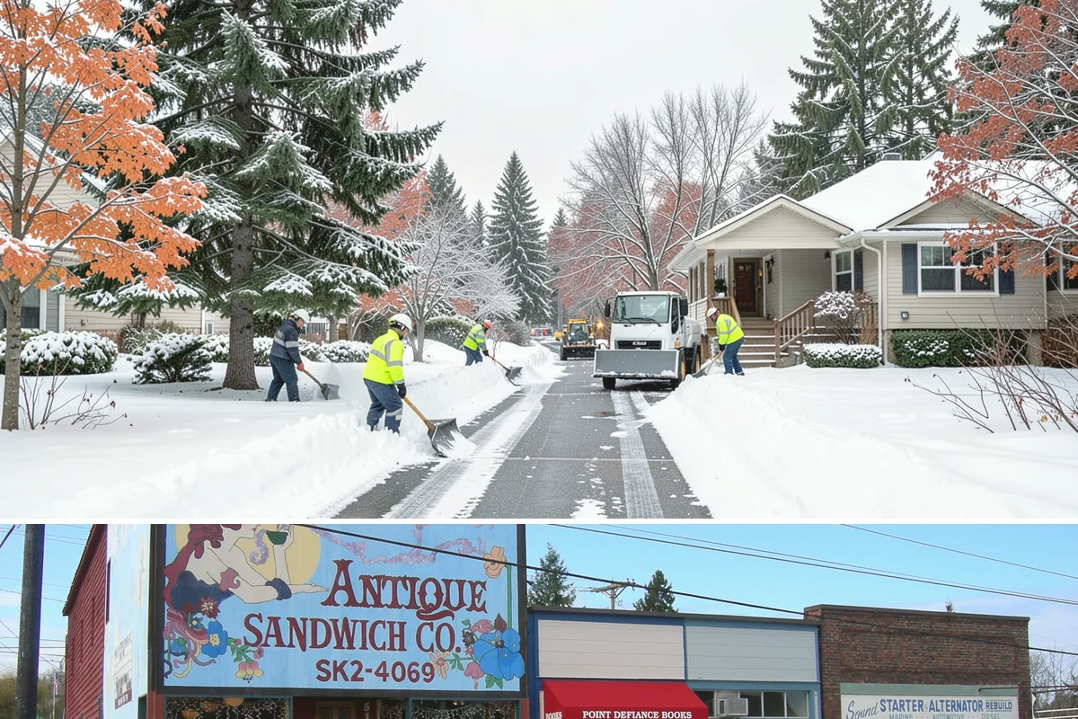 REO Property Snow Removal in Ruston, Pierce County, WA - Contract portfolio coverage ahead of the winter season so every REO asset is protected from the first snowfall through spring...