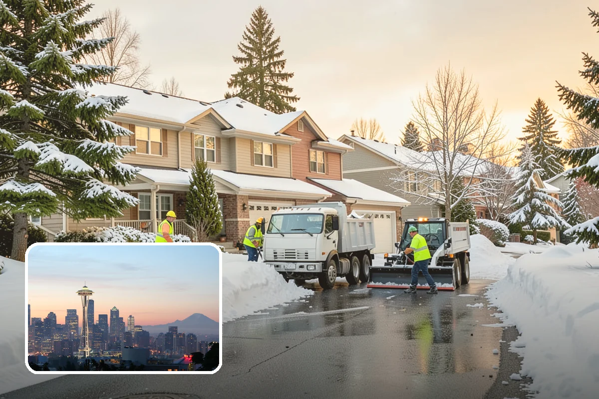 REO Property Snow Removal in Seattle, King County, WA - Meets lender and preservation-company clearing requirements