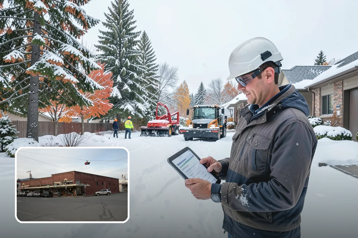 REO Property Snow Removal in Sedro-Woolley, Skagit County, WA - Meets lender and preservation-company clearing requirements