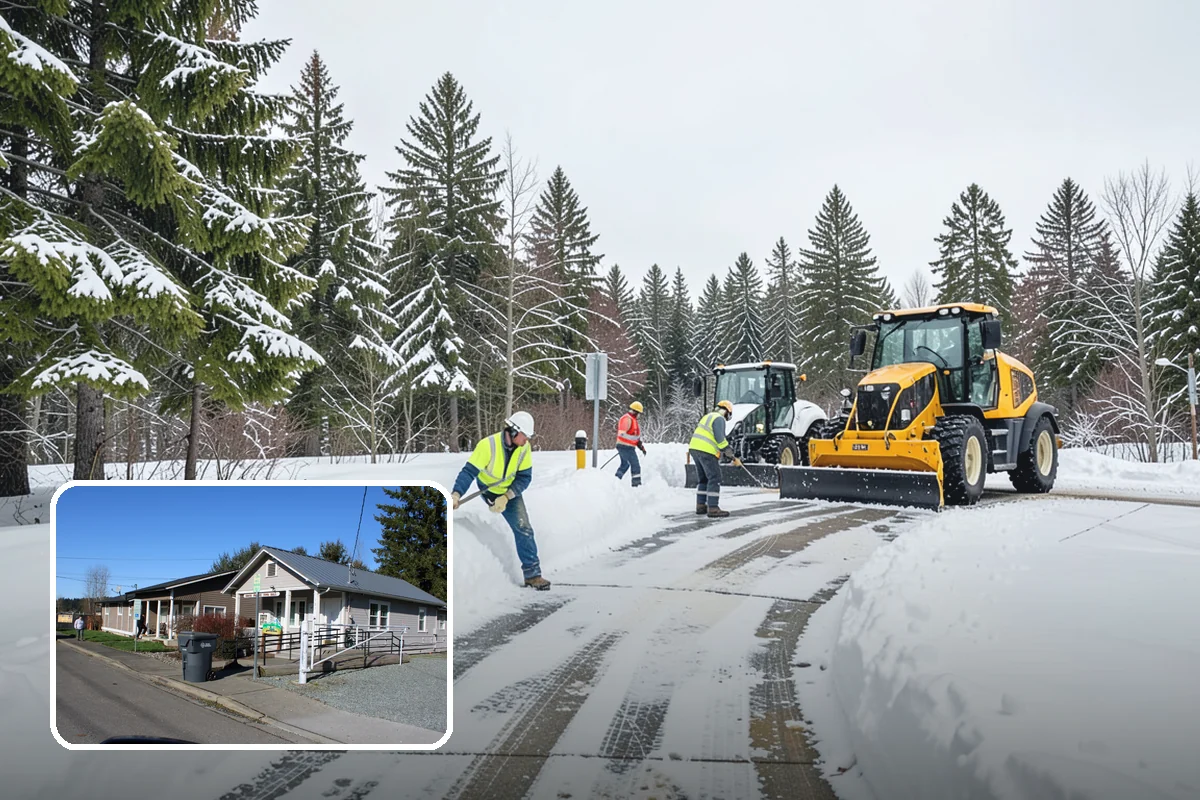 REO Property Snow Removal in South Prairie, Pierce County, WA - Meets lender and preservation-company clearing requirements