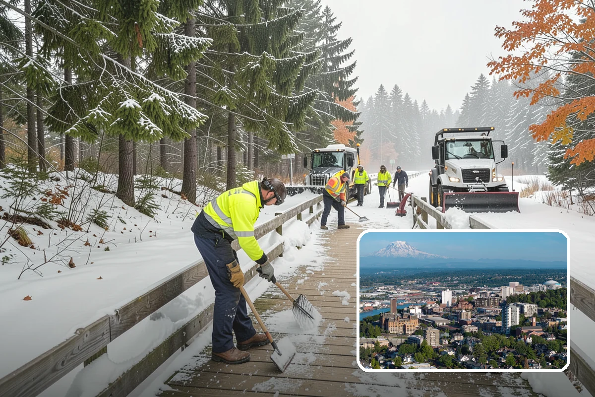 REO Property Snow Removal in Tacoma, Pierce County, WA - Meets lender and preservation-company clearing requirements
