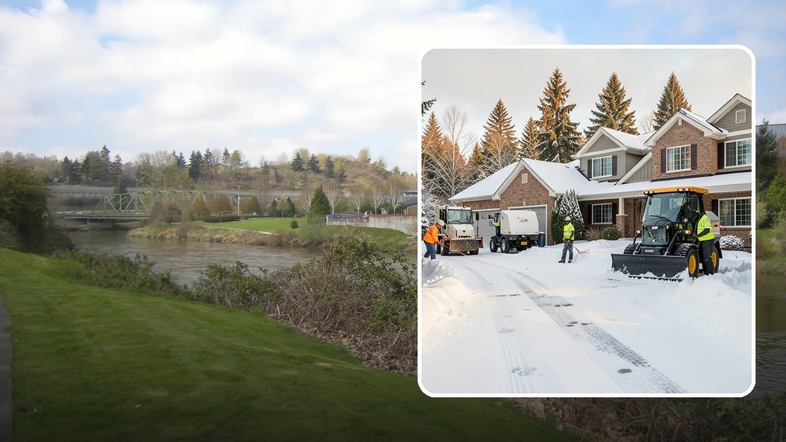 REO Property Snow Removal in Tukwila, King County, WA - We provide documented snow and ice clearing for bank-owned and REO properties across Western Washington to keep them compliant...
