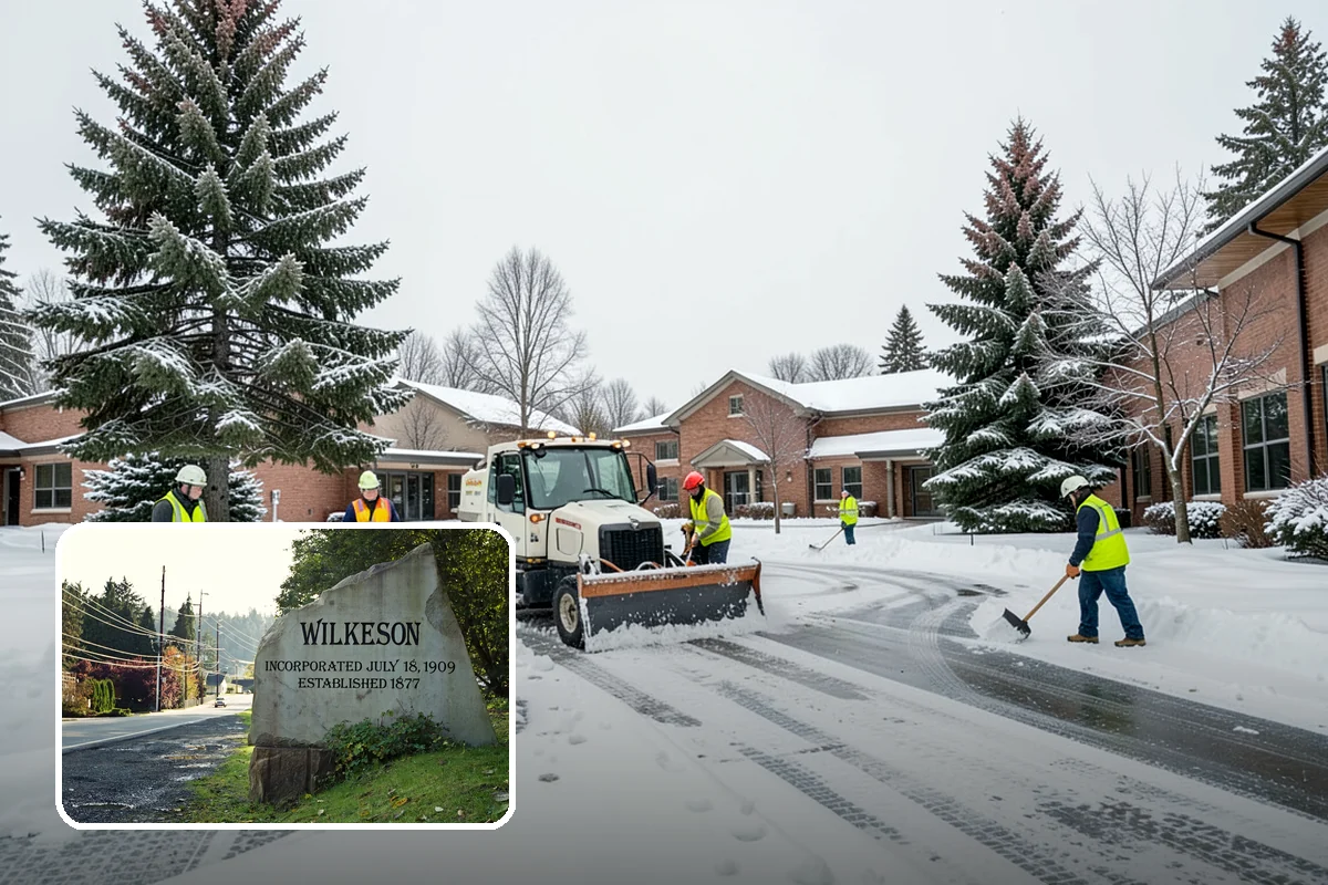 REO Property Snow Removal in Wilkeson, Pierce County, WA - Meets lender and preservation-company clearing requirements