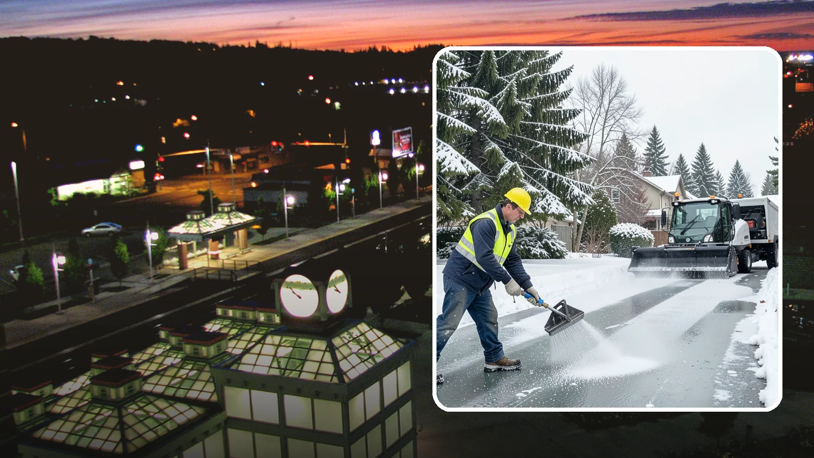 Residential Deicing in Auburn, King County, WA - Targeted deicing that keeps Western Washington driveways, walkways, and front steps free of the black ice that forms after...