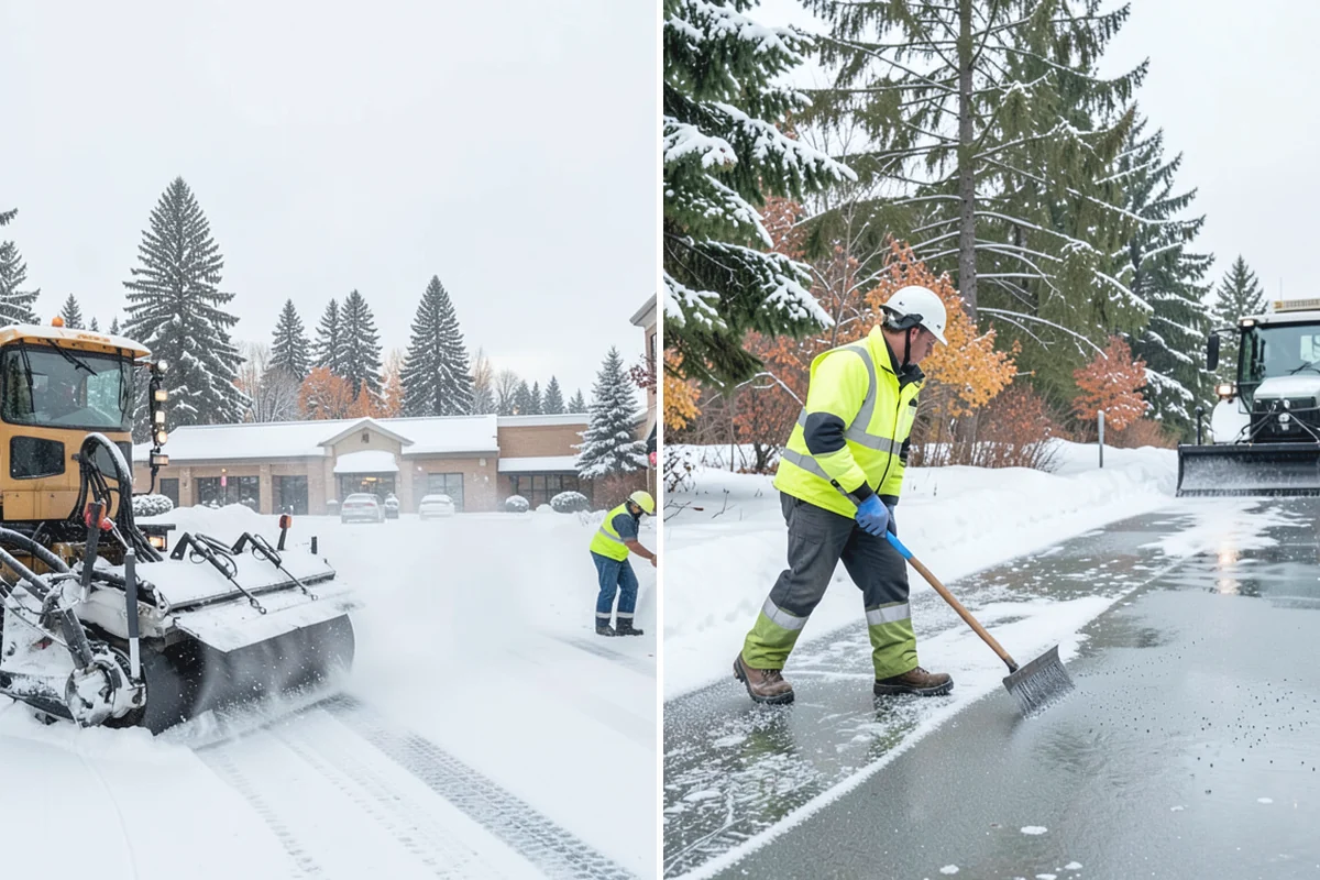 Residential Deicing in Beaux Arts Village, King County, WA - Walk the property to map sloped driveways, shaded walks, and step landings