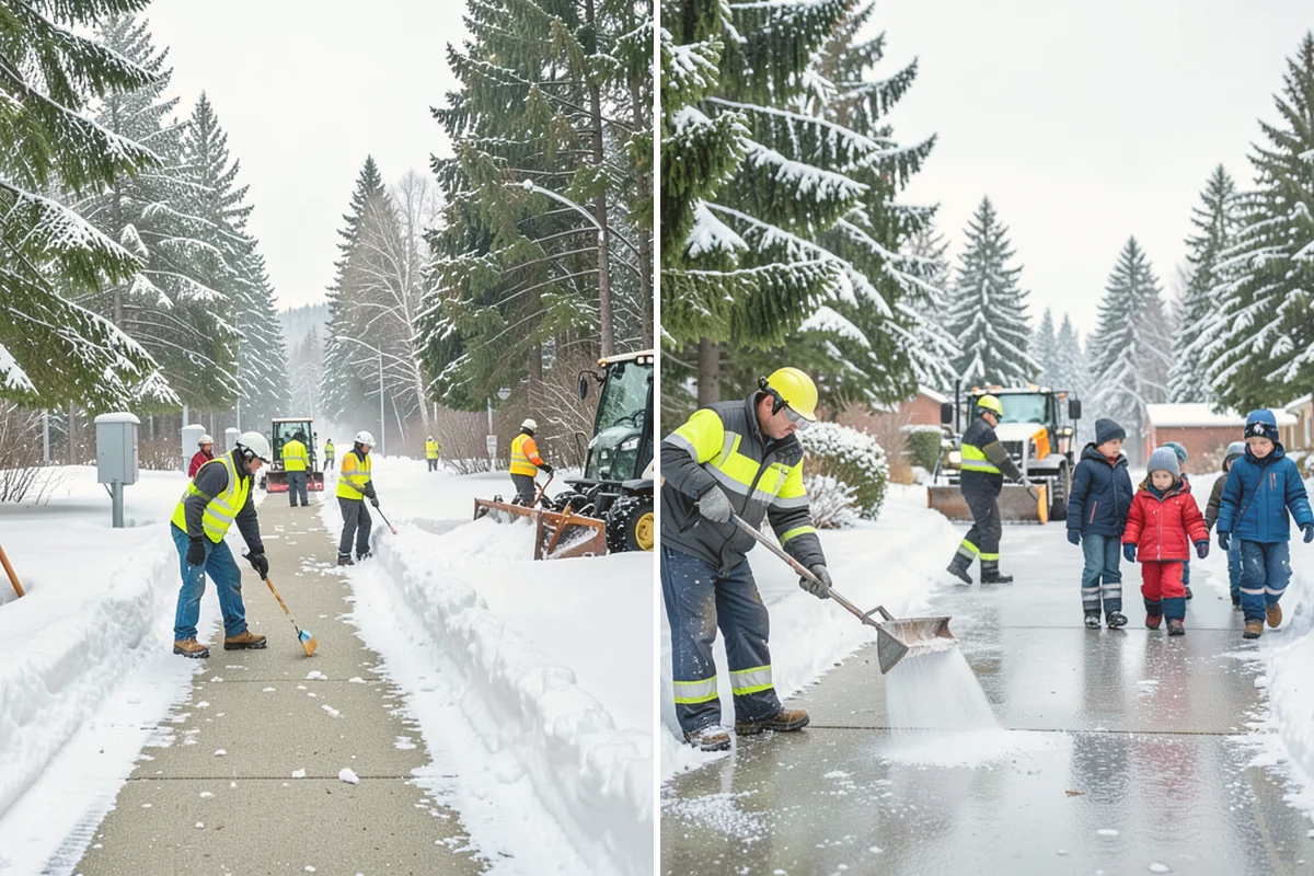Residential Deicing in Bellevue, King County, WA - Walk the property to map sloped driveways, shaded walks, and step landings