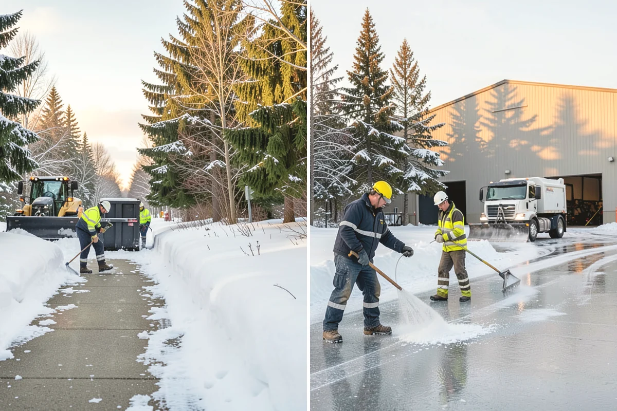Residential Deicing in Burlington, Skagit County, WA - Walk the property to map sloped driveways, shaded walks, and step landings