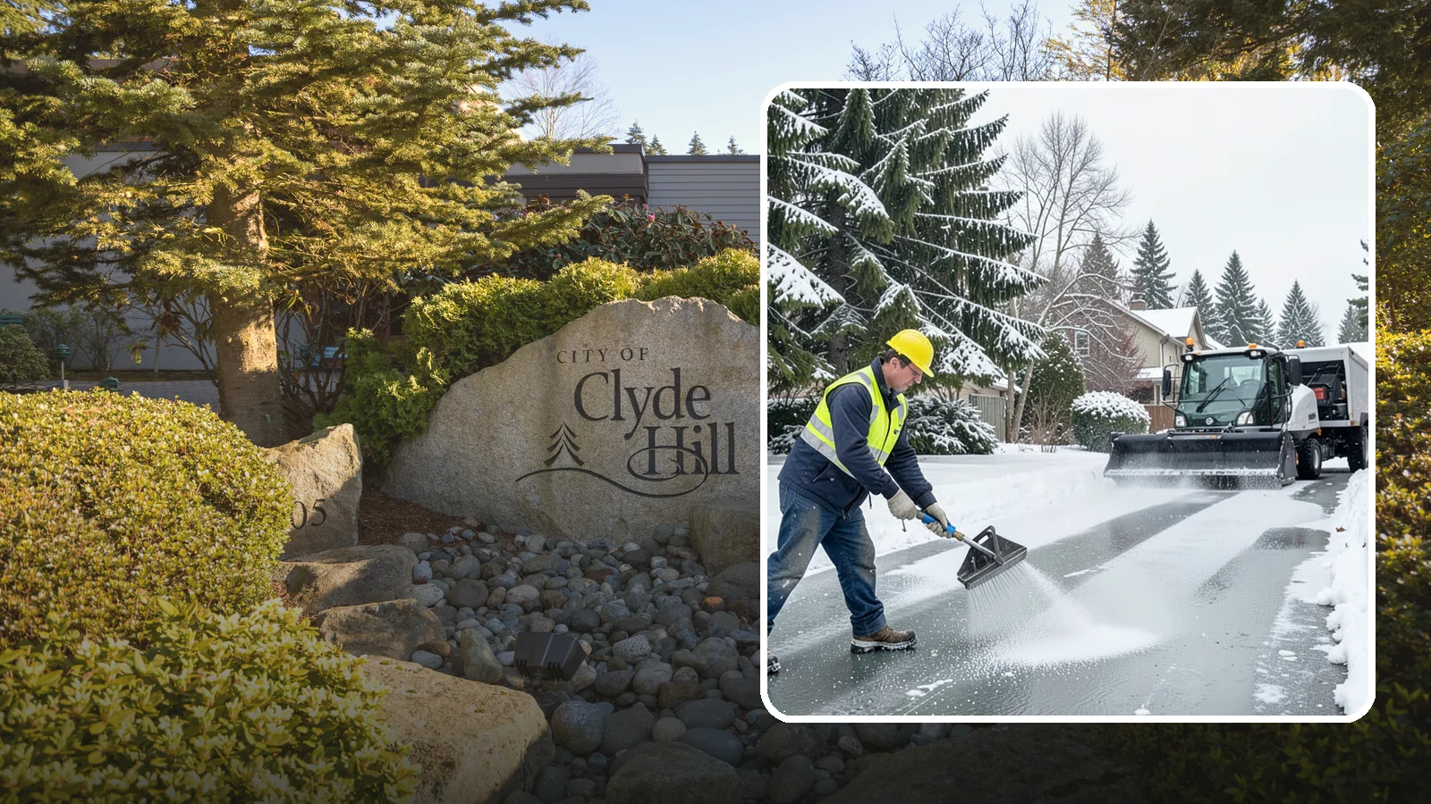 Residential Deicing in Clyde Hill, King County, WA - Targeted deicing that keeps Western Washington driveways, walkways, and front steps free of the black ice that forms after...