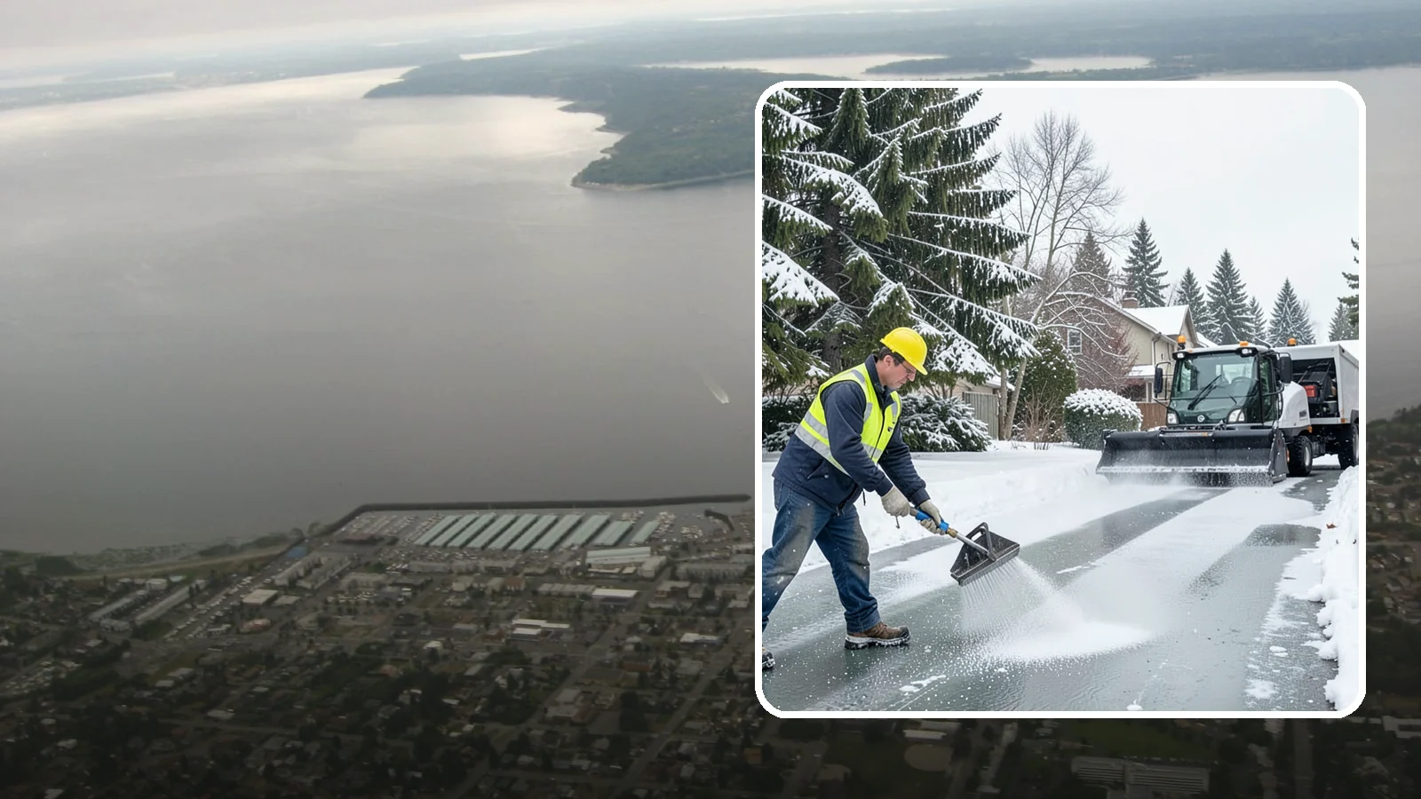 Residential Deicing in Des Moines, King County, WA - Targeted deicing that keeps Western Washington driveways, walkways, and front steps free of the black ice that forms after...