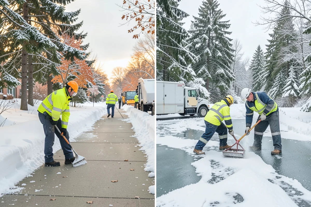 Residential Deicing in Des Moines, King County, WA - Walk the property to map sloped driveways, shaded walks, and step landings