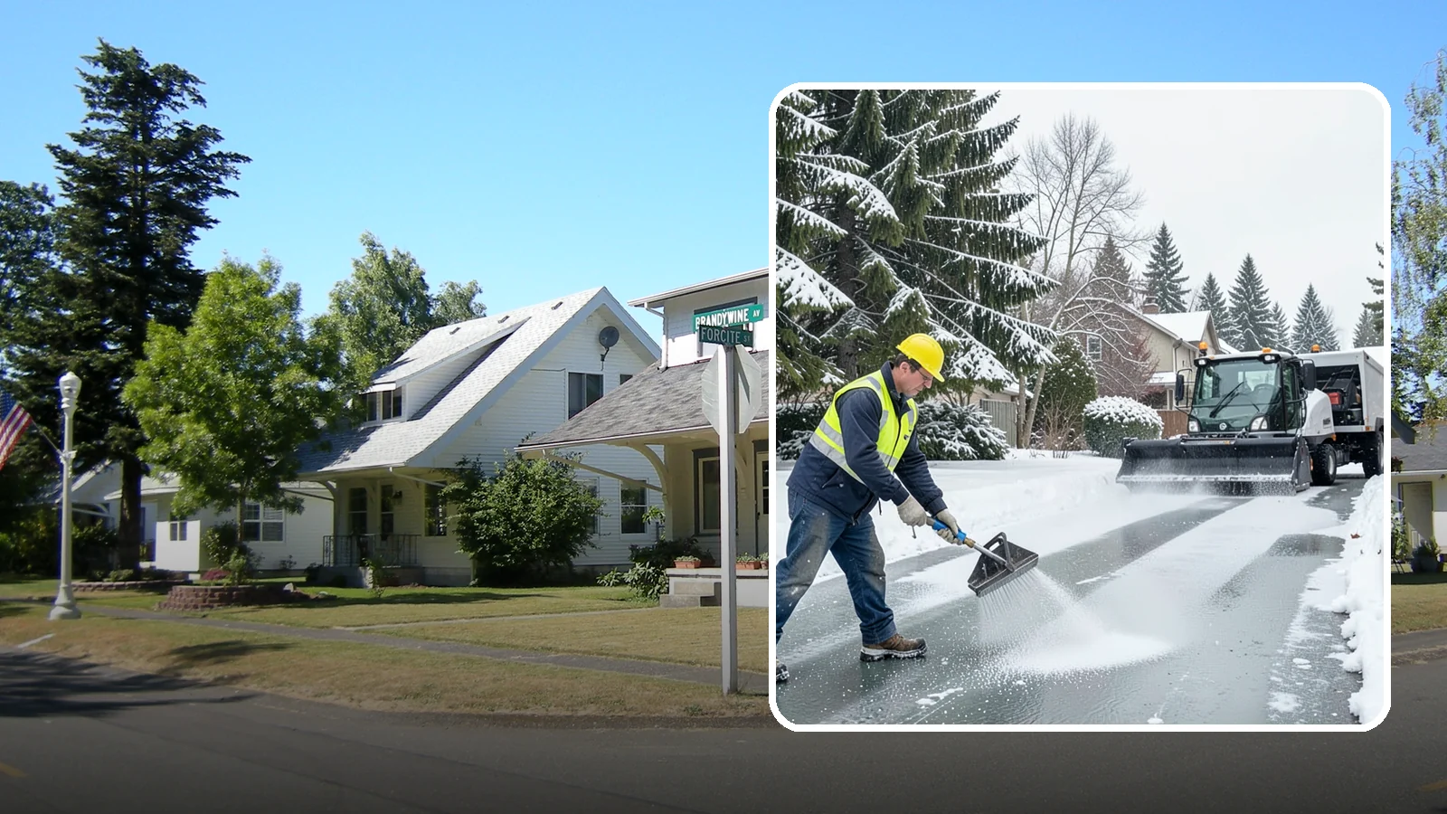 Residential Deicing in DuPont, Pierce County, WA - Targeted deicing that keeps Western Washington driveways, walkways, and front steps free of the black ice that forms after...