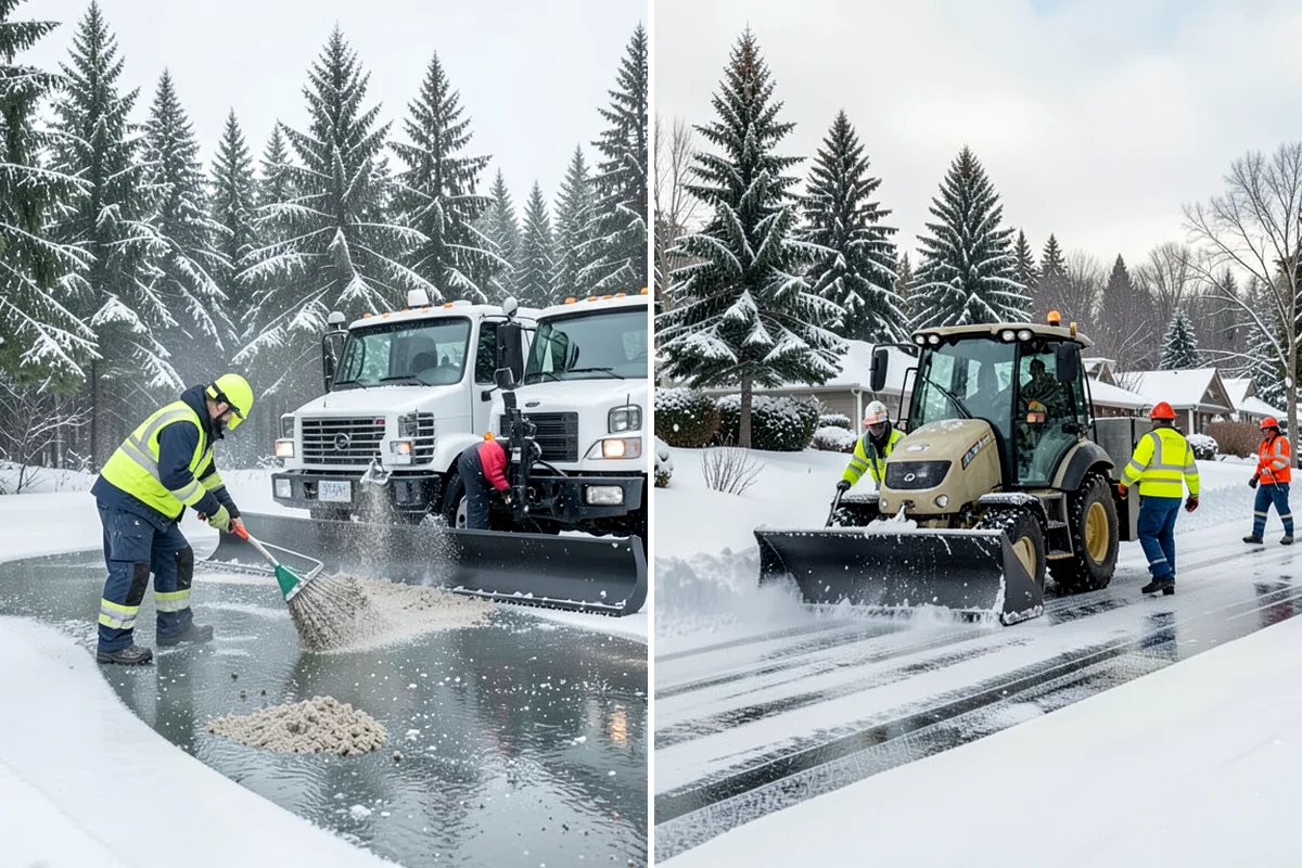 Residential Deicing in DuPont, Pierce County, WA - Walk the property to map sloped driveways, shaded walks, and step landings