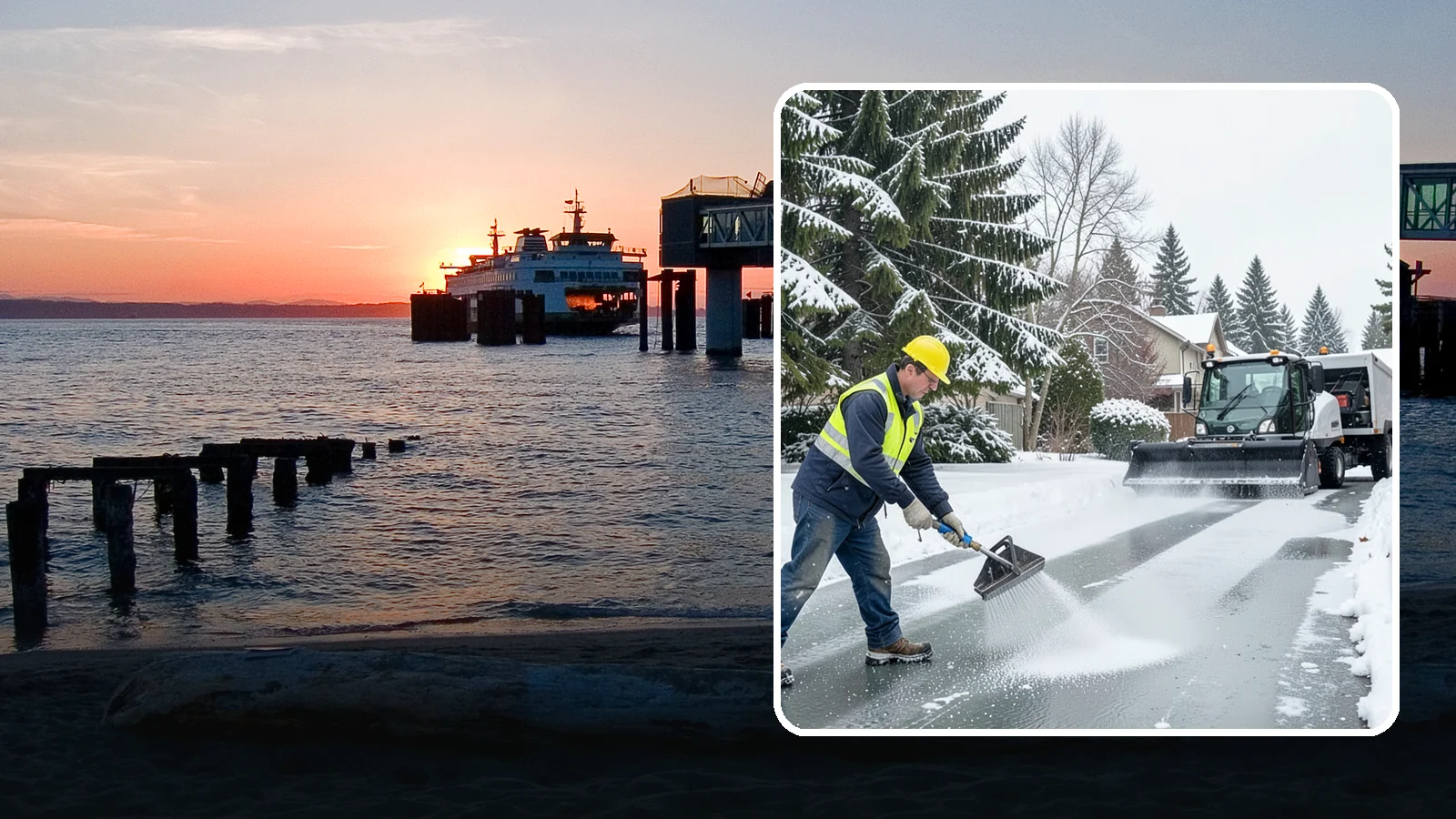 Residential Deicing in Edmonds, Snohomish County, WA - Targeted deicing that keeps Western Washington driveways, walkways, and front steps free of the black ice that forms after...