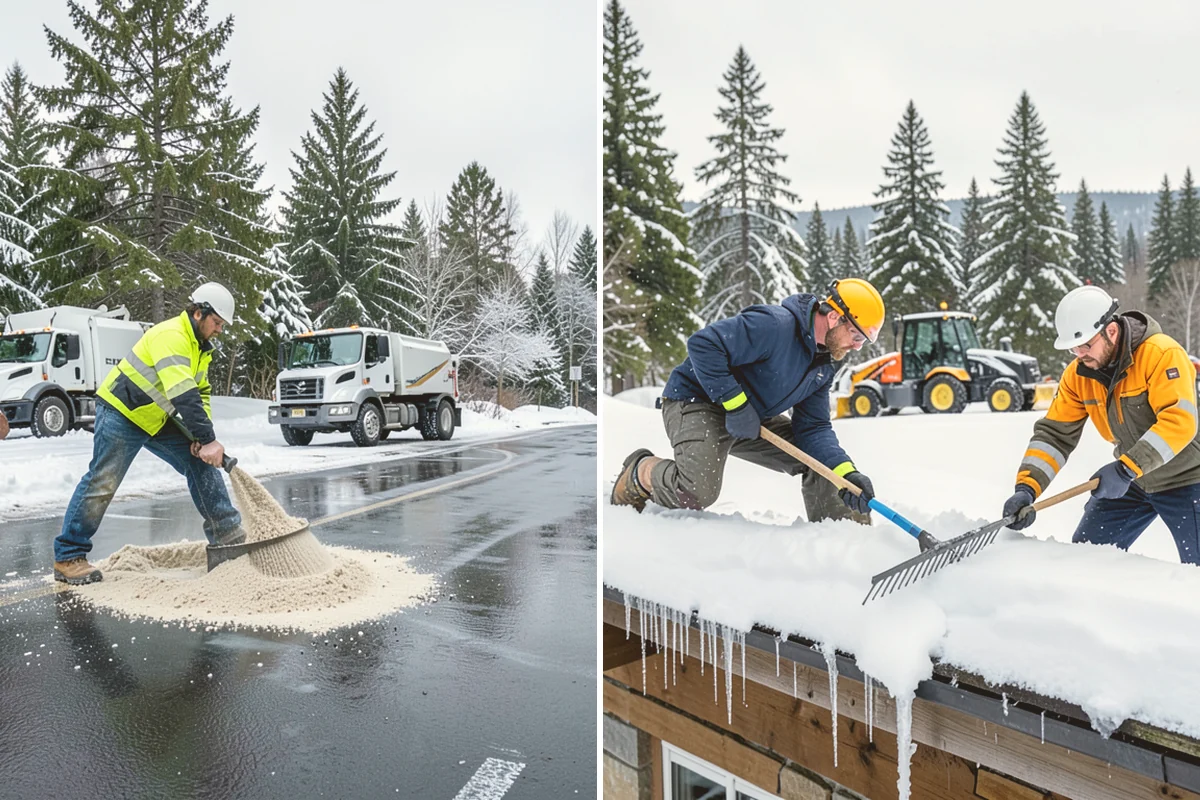 Residential Deicing in Edmonds, Snohomish County, WA - Walk the property to map sloped driveways, shaded walks, and step landings