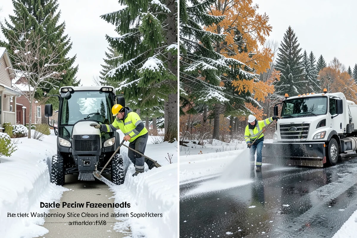 Residential Deicing in Everett, Snohomish County, WA - Walk the property to map sloped driveways, shaded walks, and step landings