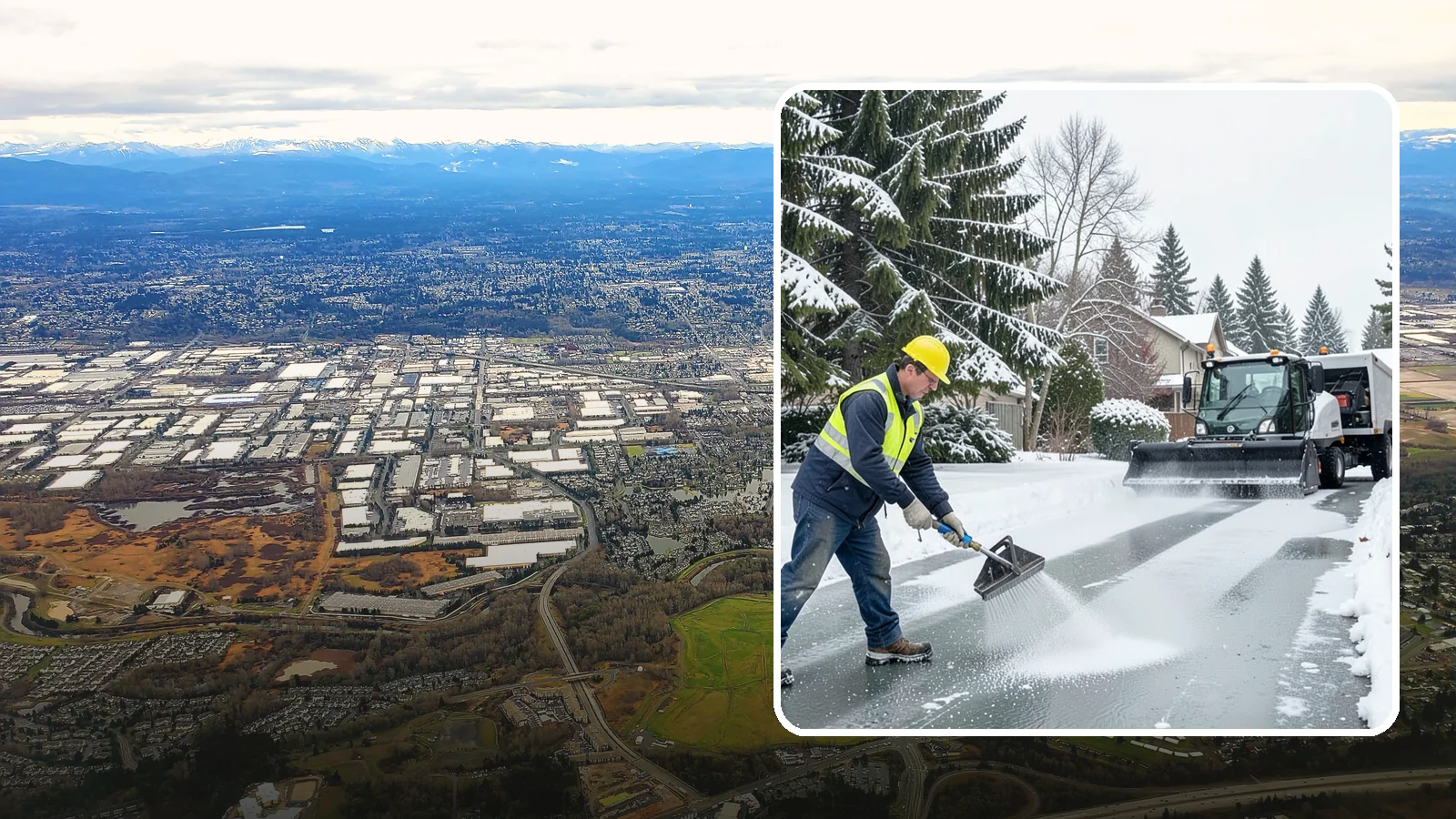 Residential Deicing in Kent, King County, WA - Targeted deicing that keeps Western Washington driveways, walkways, and front steps free of the black ice that forms after...
