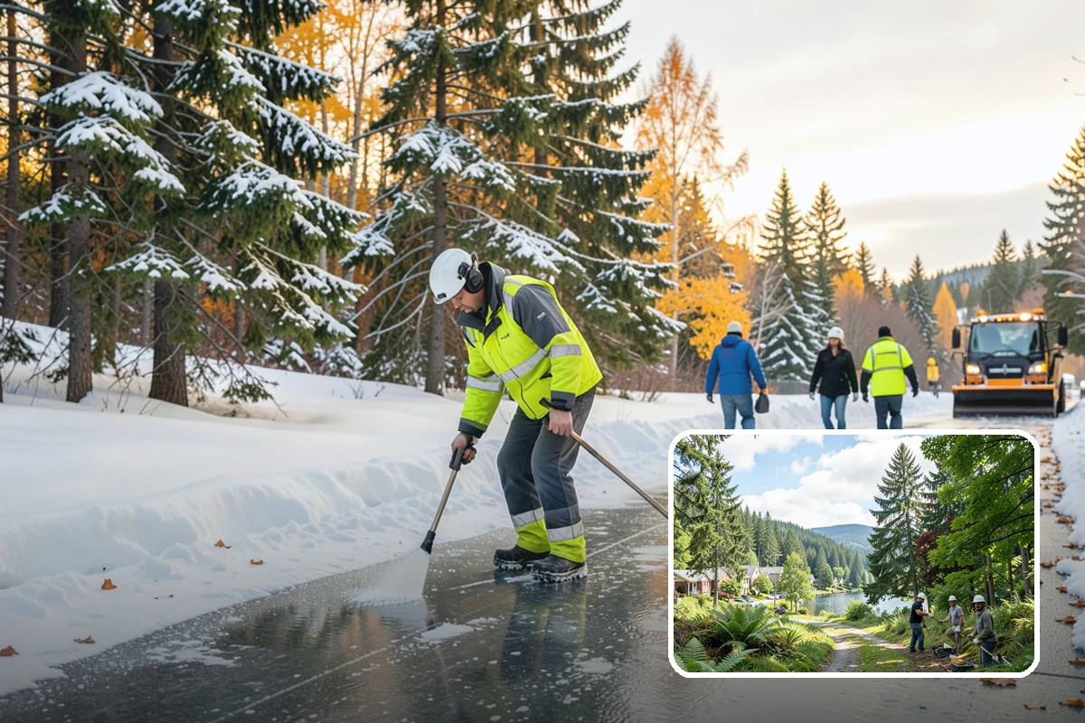 Residential Deicing in Lake Forest Park, King County, WA - Prevents falls on shaded, slow-thawing entry paths