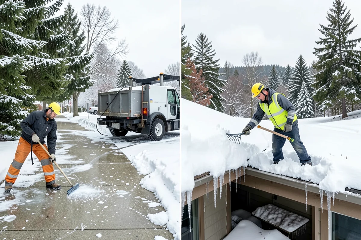 Residential Deicing in Lakewood, Pierce County, WA - Walk the property to map sloped driveways, shaded walks, and step landings