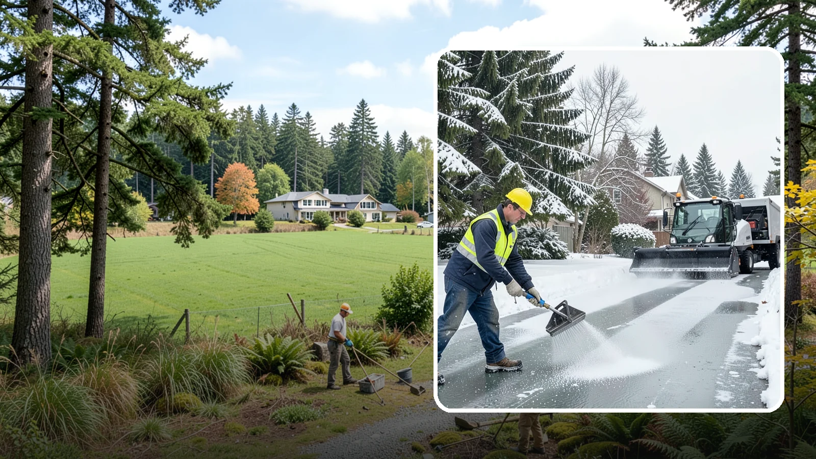 Residential Deicing in Lyman, Skagit County, WA - Targeted deicing that keeps Western Washington driveways, walkways, and front steps free of the black ice that forms after...