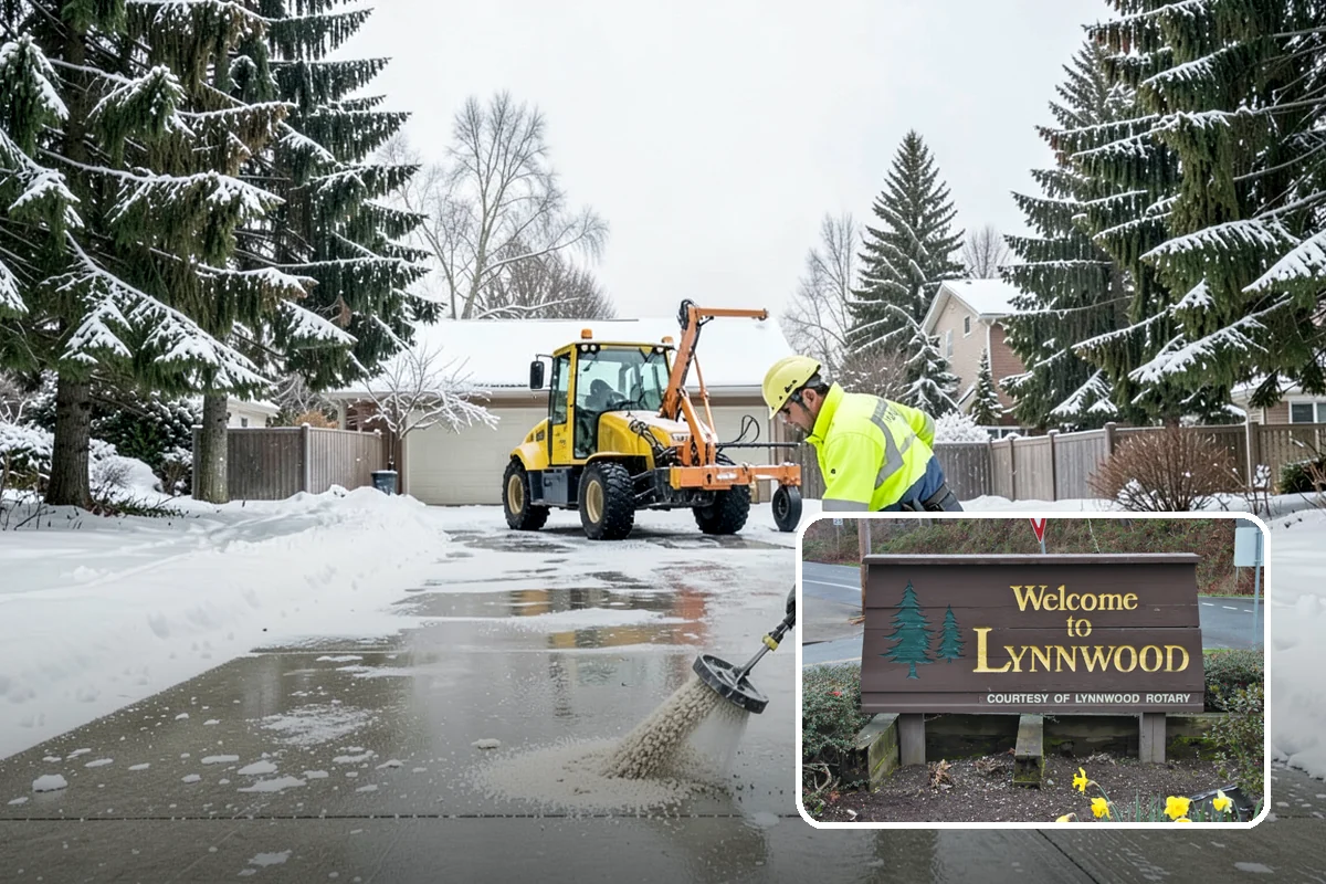 Residential Deicing in Lynnwood, Snohomish County, WA - Prevents falls on shaded, slow-thawing entry paths