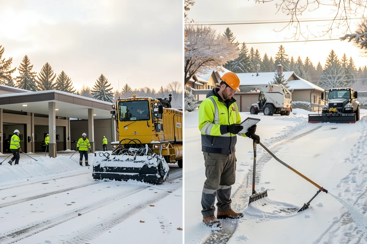 Residential Deicing in Maple Valley, King County, WA - Walk the property to map sloped driveways, shaded walks, and step landings