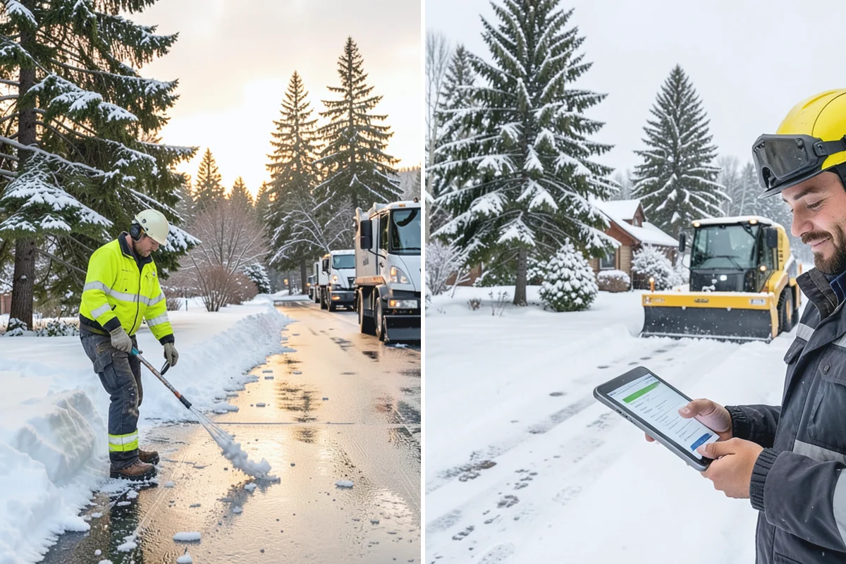 Residential Deicing in Marysville, Snohomish County, WA - Walk the property to map sloped driveways, shaded walks, and step landings