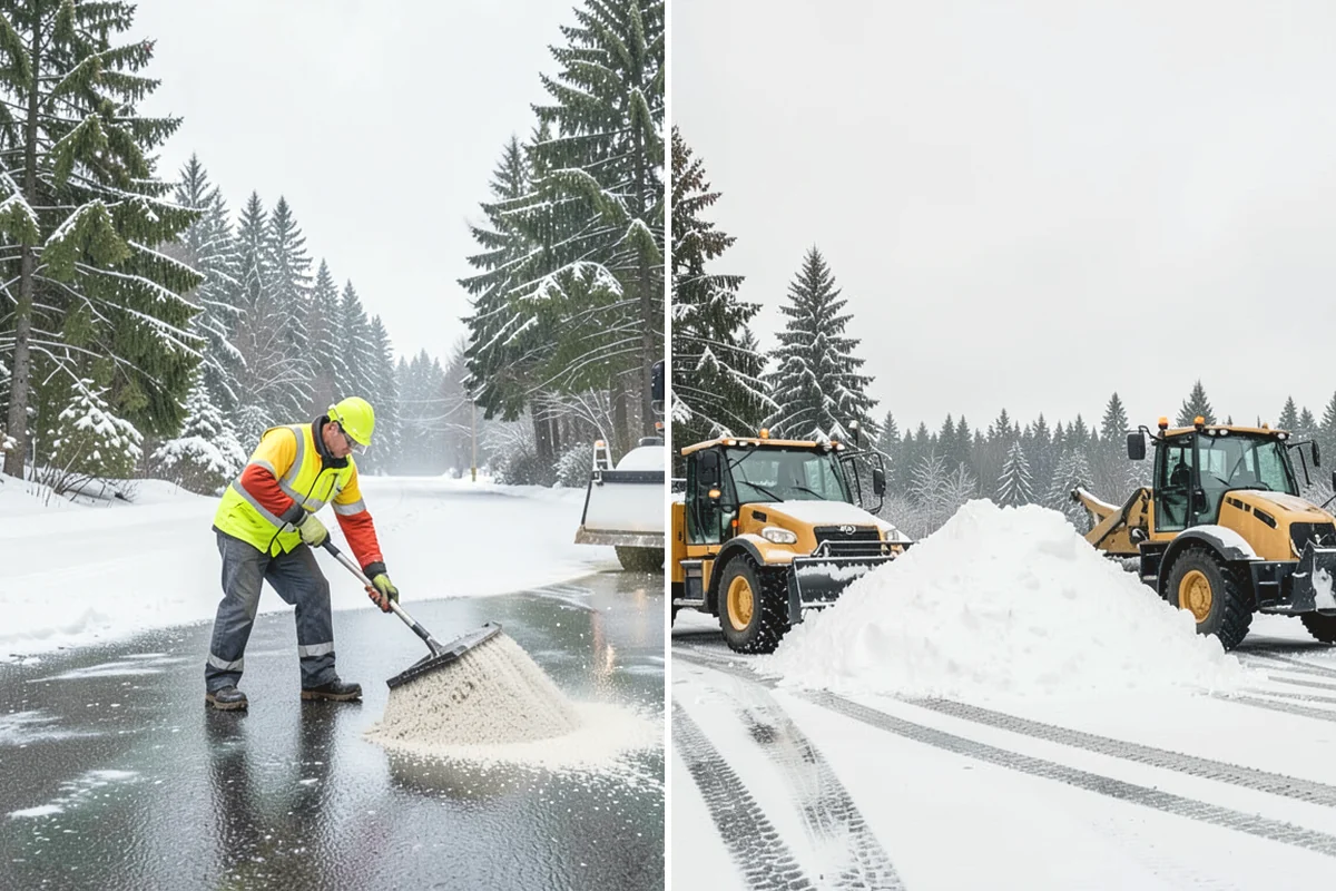 Residential Deicing in Mill Creek, Snohomish County, WA - Walk the property to map sloped driveways, shaded walks, and step landings