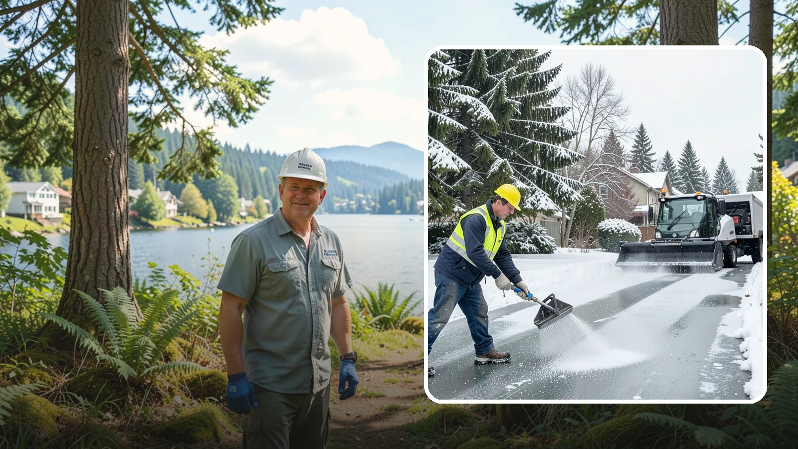 Residential Deicing in Milton, King County, WA - Targeted deicing that keeps Western Washington driveways, walkways, and front steps free of the black ice that forms after...