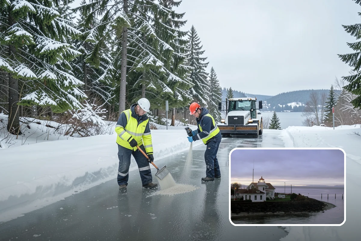 Residential Deicing in Mukilteo, Snohomish County, WA - Prevents falls on shaded, slow-thawing entry paths