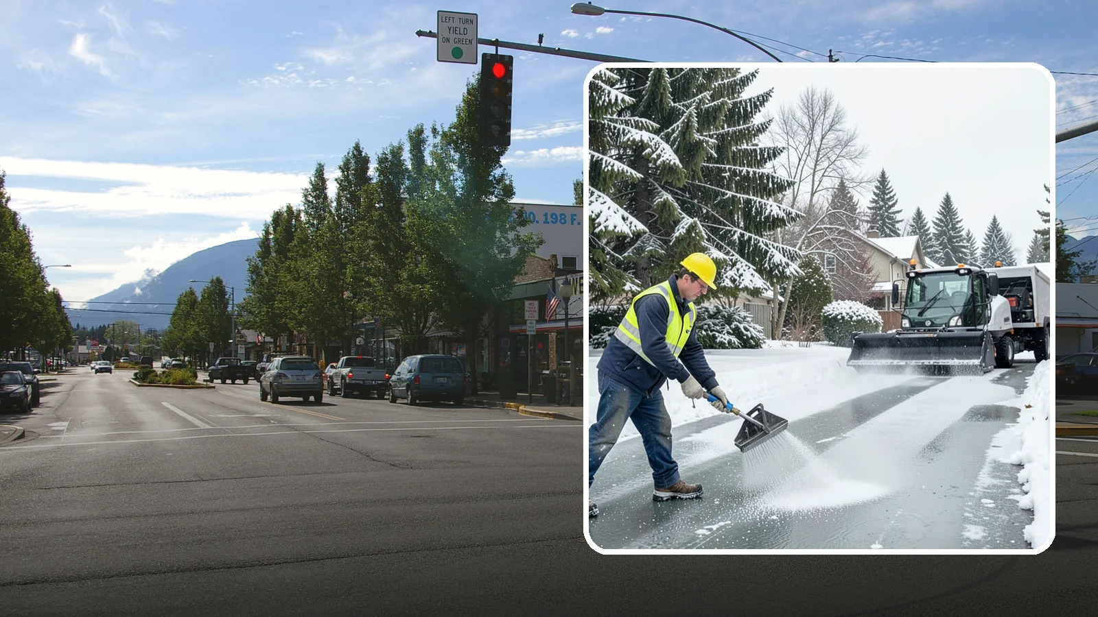 Residential Deicing in North Bend, King County, WA - Targeted deicing that keeps Western Washington driveways, walkways, and front steps free of the black ice that forms after...
