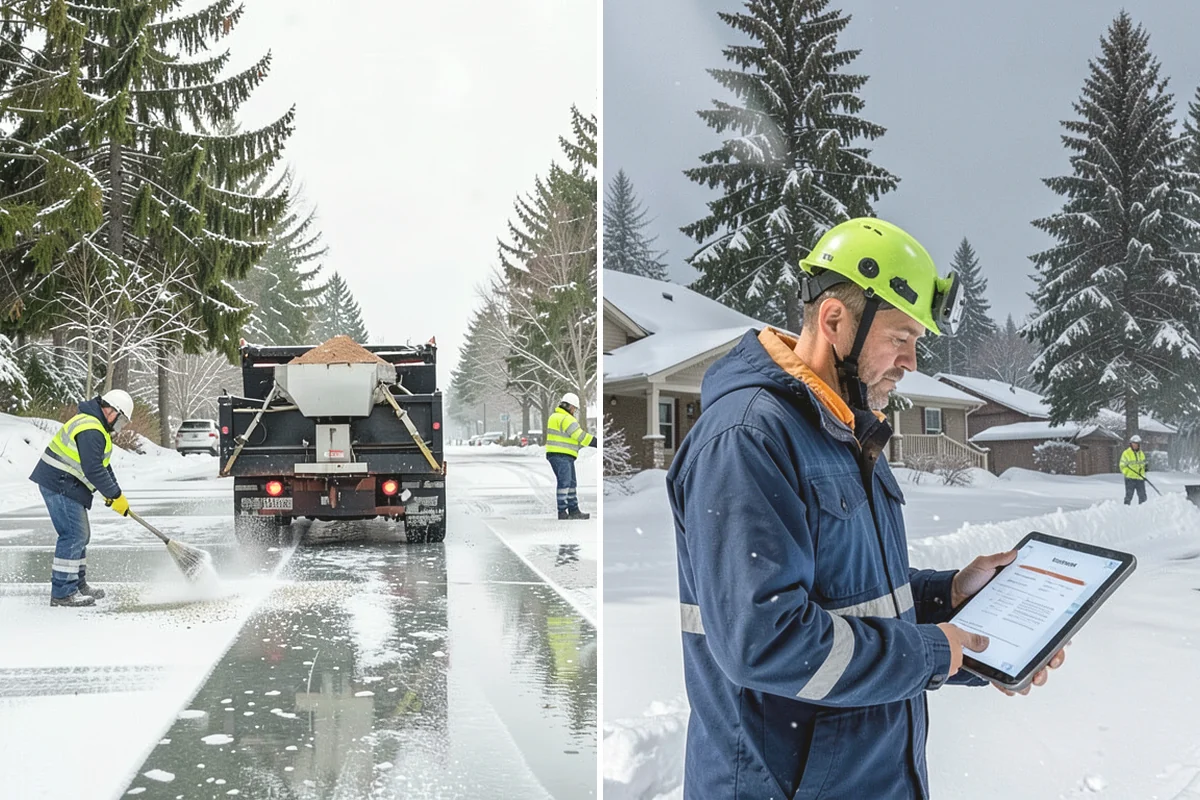 Residential Deicing in North Bend, King County, WA - Walk the property to map sloped driveways, shaded walks, and step landings