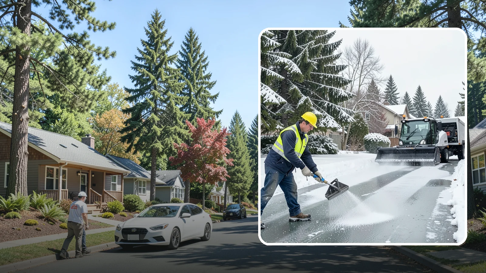 Residential Deicing in Orting, Pierce County, WA - Targeted deicing that keeps Western Washington driveways, walkways, and front steps free of the black ice that forms after...