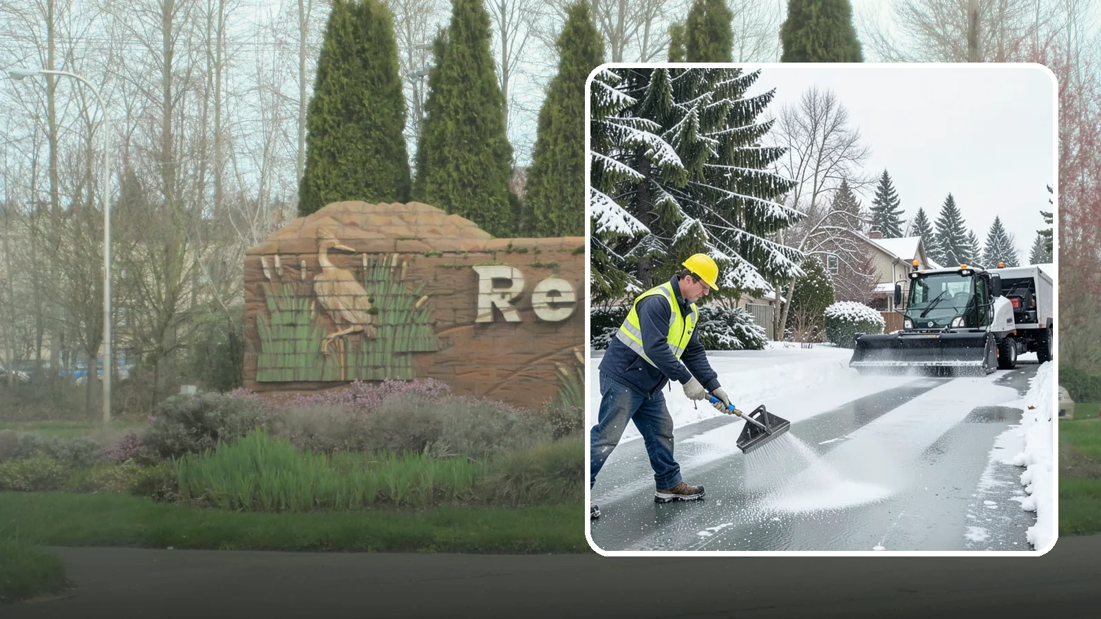 Residential Deicing in Renton, King County, WA - Targeted deicing that keeps Western Washington driveways, walkways, and front steps free of the black ice that forms after...